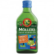 Купить Рыбий жир Меллер Moller omega 3 (Mollers) раствор с фруктовым вкусом Европа флакон 250мл в Курске